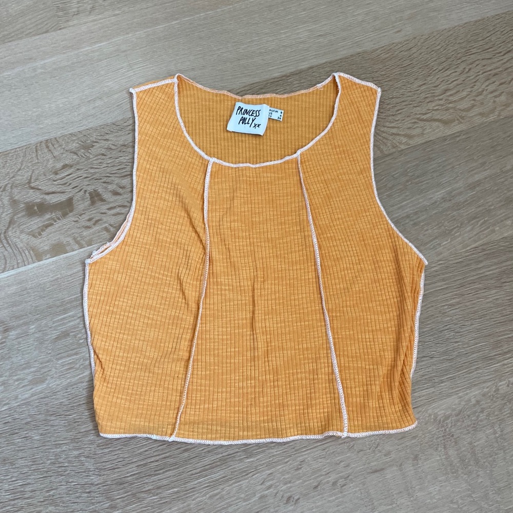 Princess Polly orange crop top (size 4)